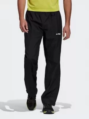 Image of adidas Terrex Multi Rain.rdy Primegreen Two-layer Rain Tracksuit Bottoms, Black, Size L, Men