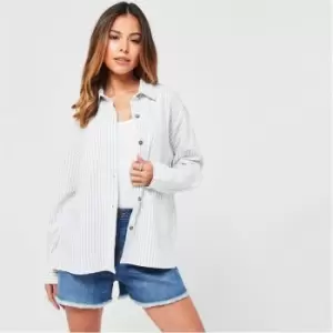 Image of SoulCal Linen Blend Shirt Womens - Blue