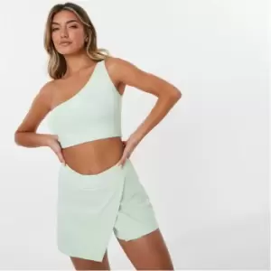 Image of Slazenger Sofia Richie One Shoulder Top - Green