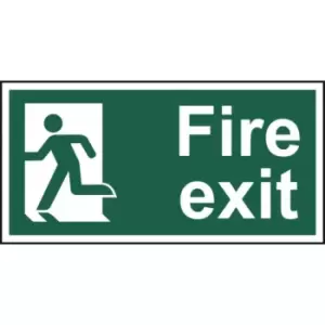 Image of Fire exit (Man left) - Self Adhesive Sticky Sign (300 x 150mm)