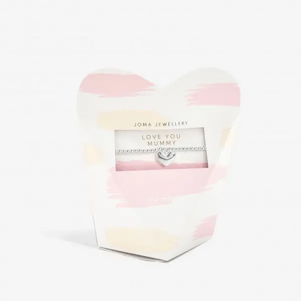 Image of Mother's Day From the Heart Gift Box Love You Mummy Silver Plated Bracelet 6960