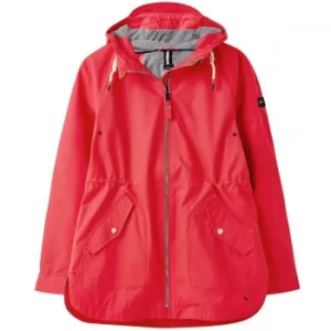 Image of Joules Womens Shoreside Coastal Waterproof Jacket Red 16