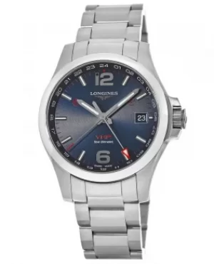 Image of Longines Conquest V.H.P. 41mm GMT Blue Dial Stainless Steel Mens Watch L3.718.4.96.6 L37184966
