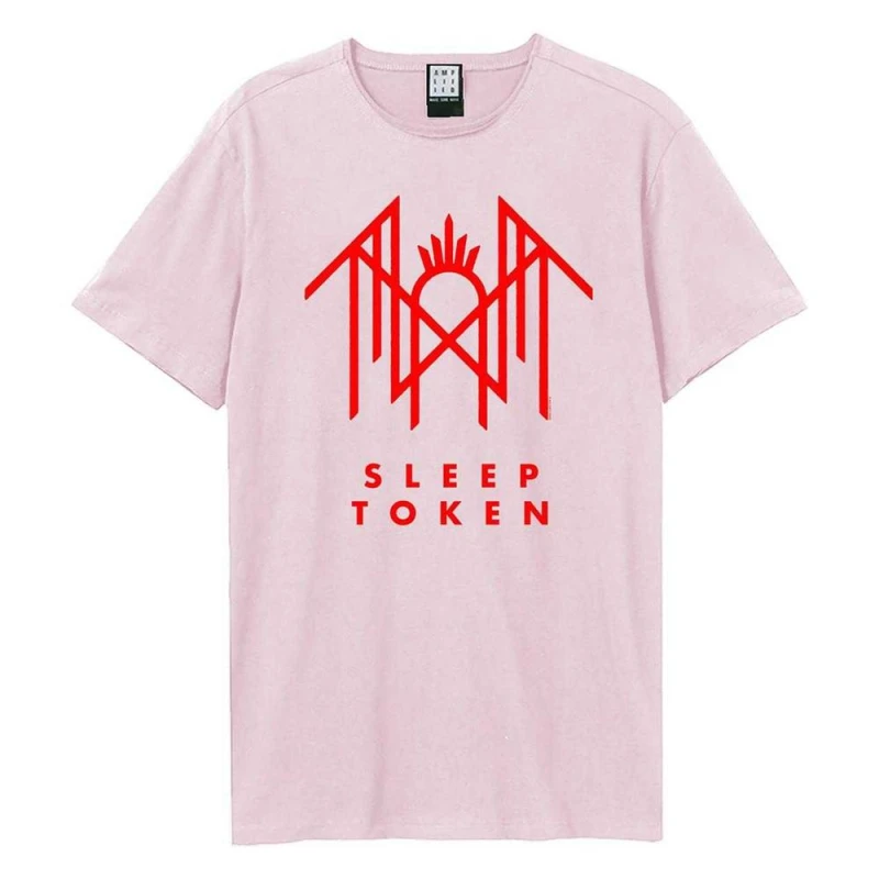 Image of Amplified Mens Sleep Token Logo T-Shirt in Pink Size: XS Pink Male XS