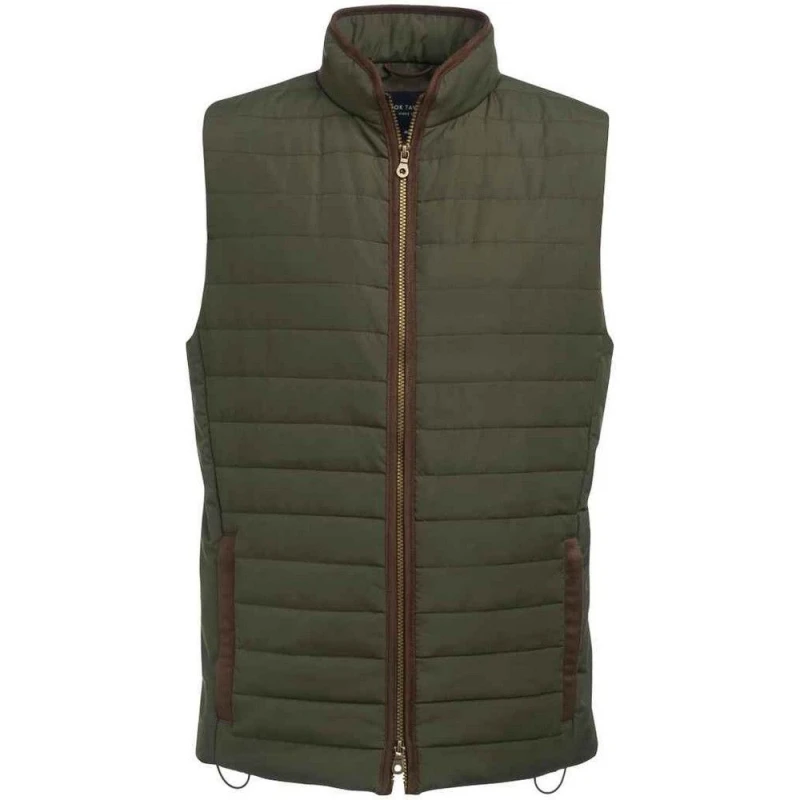 Image of Brook Taverner Brook Taverner Men Tampa Gilet in Olive Size: X-Small Olive XS Male 5063470448364