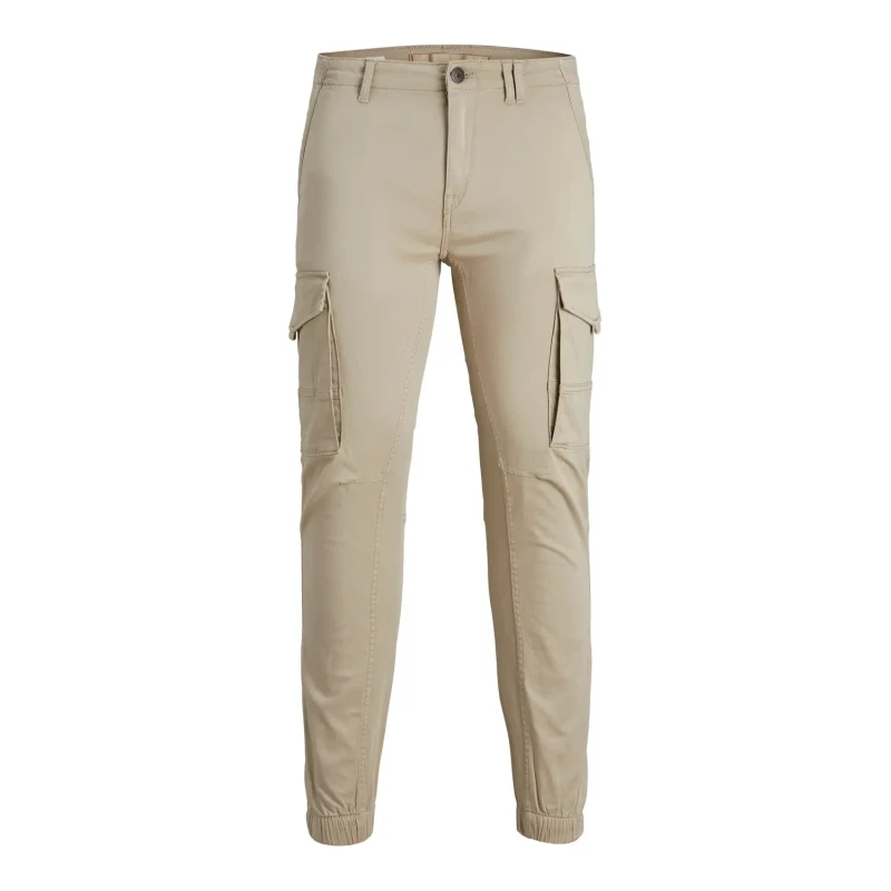 Image of JACK & JONES JUNIOR Organic Cotton Cargo Trousers beige Baby 11Y (144CM);8Y (126CM);9Y (132CM);10Y (138CM);12Y (150CM);13Y (153CM);14Y (162CM);15Y (16