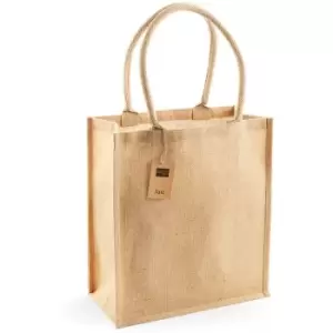 Image of Westford Mill Jute Boutique Shopper Bag (19L) (Pack of 2) (One Size) (Natural) - Natural