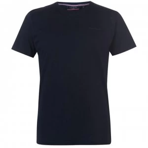 Image of Pierre Cardin Plain T Shirt Mens - Navy