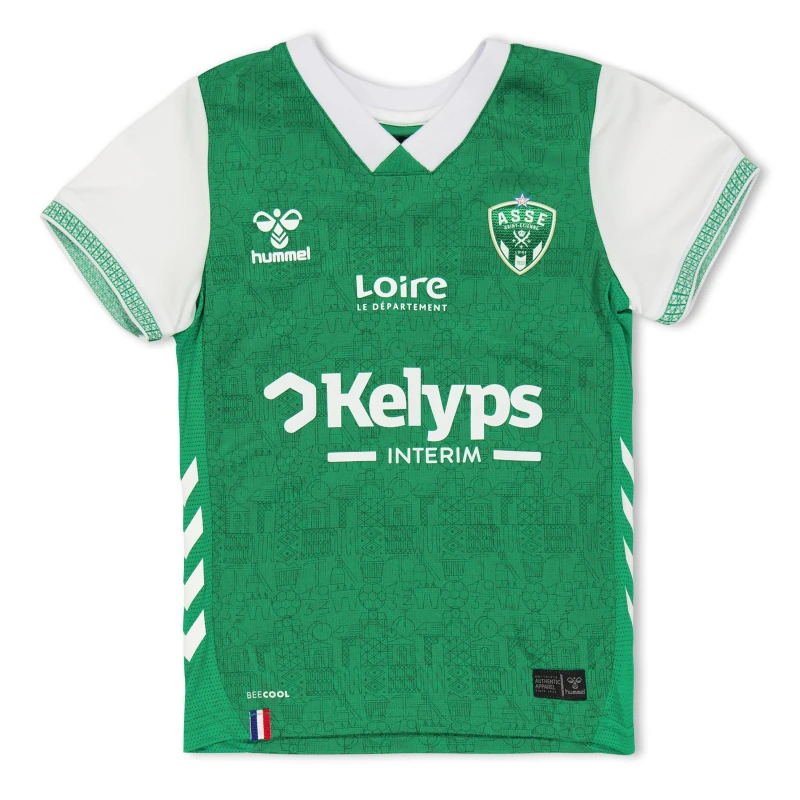 Image of Hummel Saint Etienne Home Shirt 2025 2026 Juniors Green male 7-8 (S)