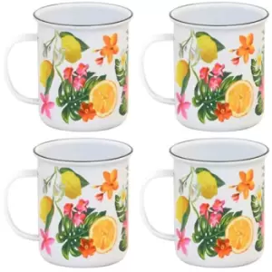 Image of Summerhouse Waikiki Set Of 4 - Enamel Effect Mugs