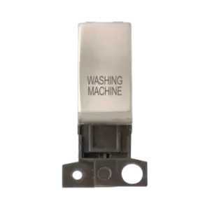 Image of Click Scolmore MiniGrid 13A Double-Pole Ingot Washing Machine Switch Satin Chrome - MD018SC-WM