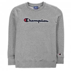 Image of Champion Logo Crew Sweatshirt - Grey GRJM EM525