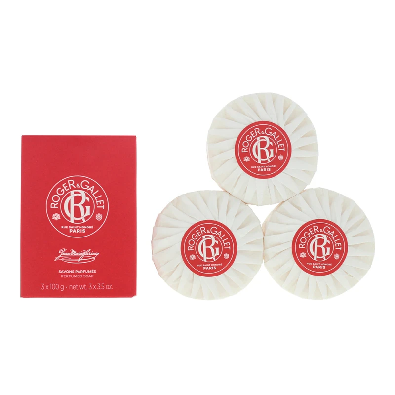 Image of Roger & Gallet Jean Marie Farina Perfumed Soaps 3 x 100g