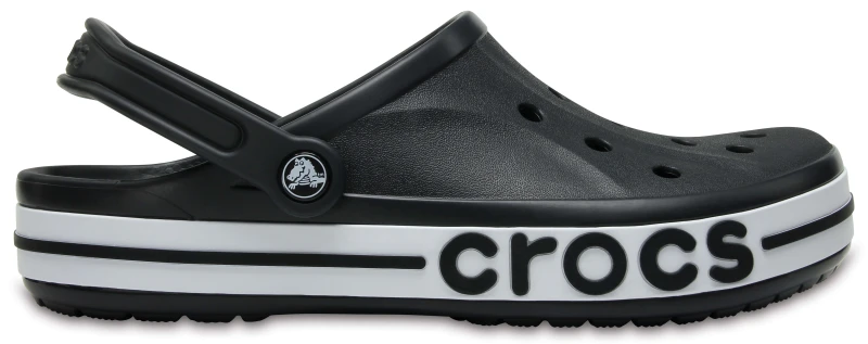 Image of Crocs Unisex Bayaband Clogs Black / White W7/M6