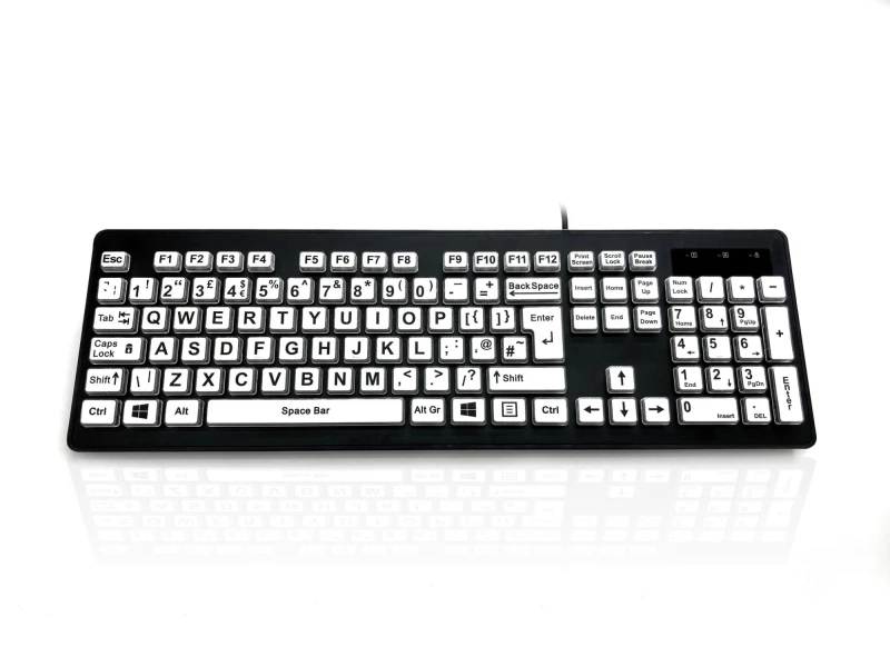 Image of Accuratus KYB-RAINBOW2-BLK keyboard Home USB QWERTY UK English Black.