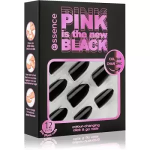Image of Essence Pink is the new BLACK pH colour changing false nails shade pH colour changing 12 pc