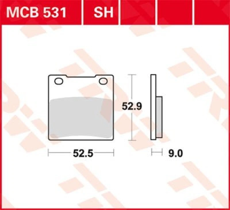 Image of TRW Organic Allround MCB531 Brake pad set Brake Pad Set, disc brake (402)
