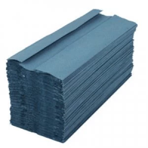 Image of 2Work Blue 1 Ply C-Fold Hand Towel Pack of 2880 HC128BL