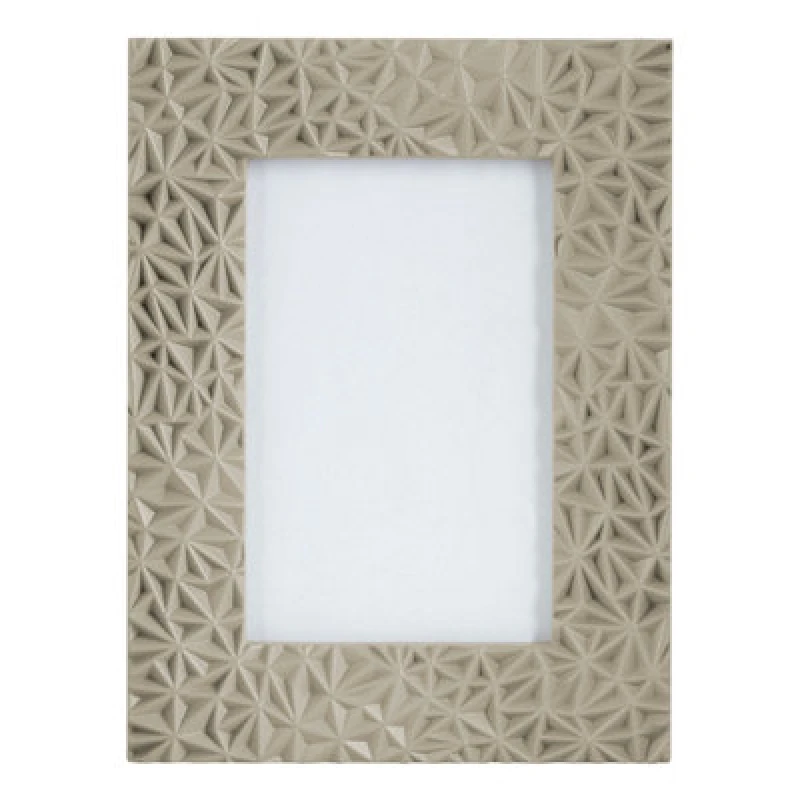 Image of Premier Housewares Geo Grey High Gloss Photo Frame Grey