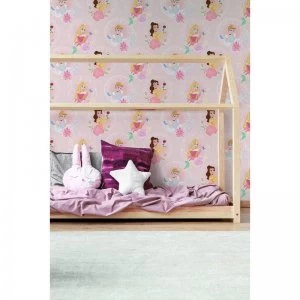 Image of Disney Princess Pastel Pink Wallpaper