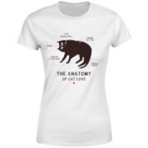 Image of The Anatomy Of Cat Love Womens T-Shirt - White - 5XL