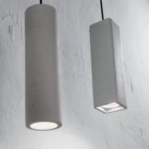 Image of Oak 1 Light Ceiling Pendant Light Grey