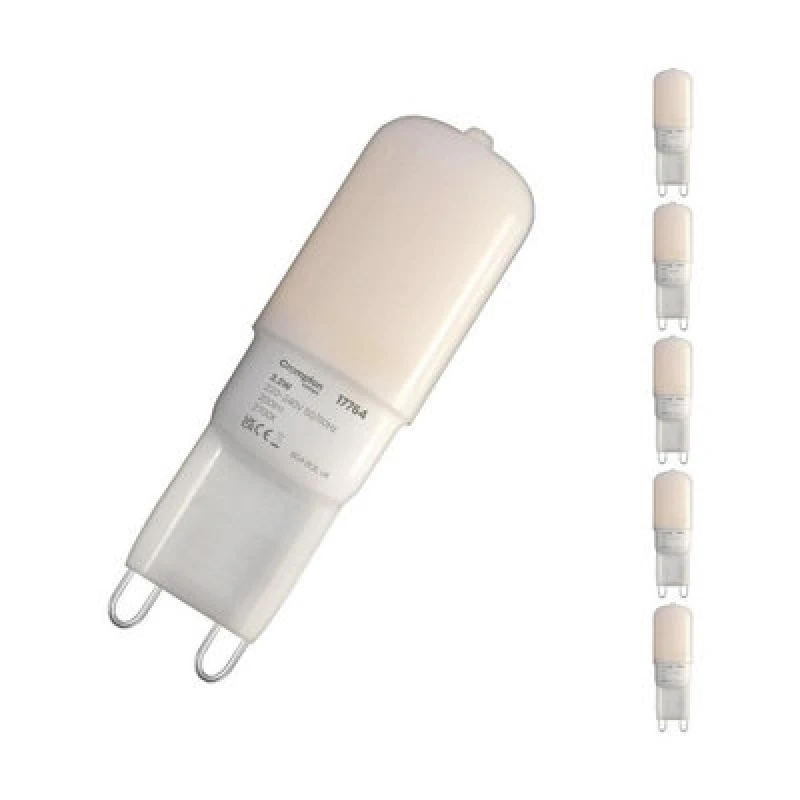 Image of Crompton Lamps LED G9 Capsule Light Bulb 2.2W (18W Eqv) Warm White 2700K Opal