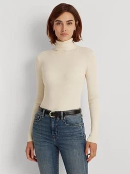 Image of Ralph Lauren Amanda-long Sleeve-sweater - Mascarpone Cream, Size L, Women