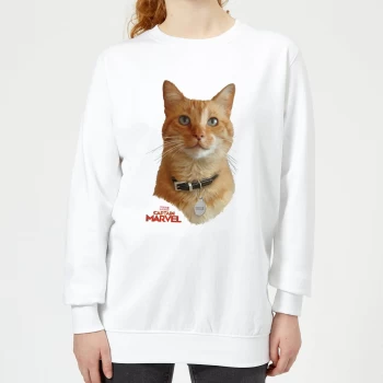 Image of Captain Marvel Goose Womens Sweatshirt - White - S