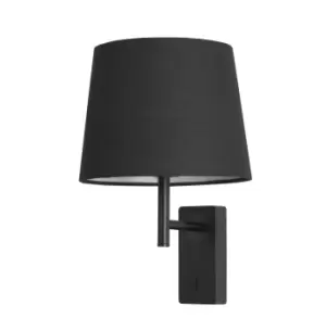 Image of Aura Wall Lamp with Shade Black, E27