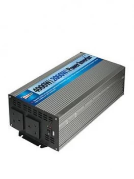 Image of Streetwize Accessories 2000 Watt / 4000 Watt Peak Inverter - Twin Usb