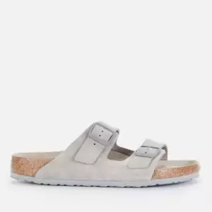Image of Birkenstock Mens Arizona Suede Double Strap Sandals - Stone Coin - UK 11.5