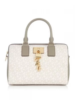 Image of DKNY Elissa logo medium speedy tote Grey