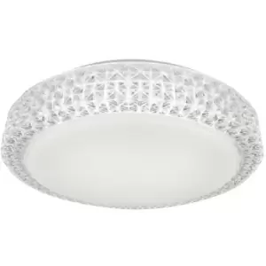 Image of Zumalinelighting - Zumaline MoaIntegrated LED Round Decorative Flush Ceiling Light, White, Clear, 4000K, 2720Lm