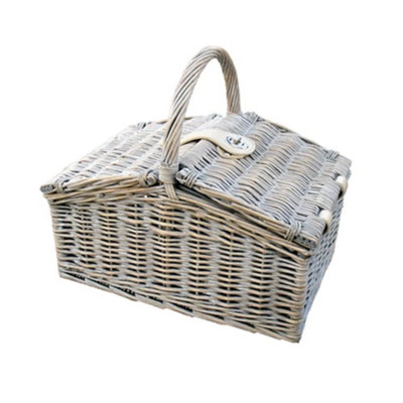 Image of Red Hamper Pr041/home Wicker Provence Medium Farmhouse Empty Picnic Basket
