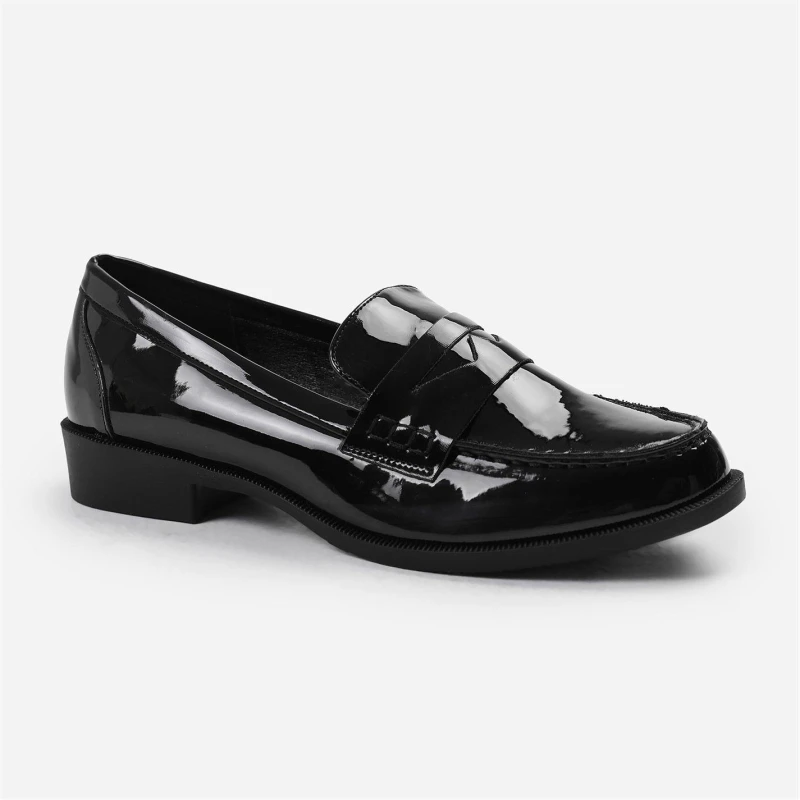 Image of Wheres That From Houston Slip On Loafer In Black Patent Black Patent female 4