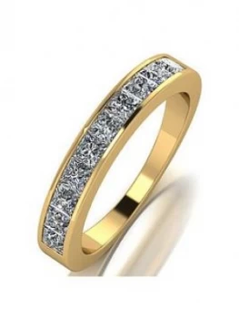Image of Moissanite 9Ct Yellow Gold 25 Point Equivalent Wedding Band