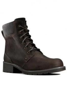 Image of Clarks Orinoco Spice Lace Up Ankle Boot - Grey Nubuck, Size 3, Women