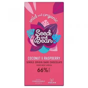 Image of Seed & Bean 66% Coconut & Raspberry Bar 85g