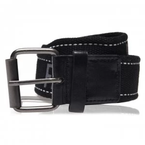 Image of Fabric Texted Belt - Black