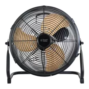 Image of Russell Hobbs RHGF1221WDB 12" High Velocity Floor Fan - Wood & Black