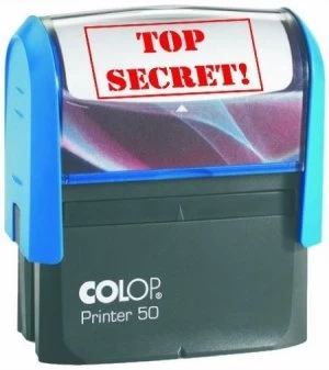 Image of Colop P50 Stamp TOP SECRET 68x29mm Red