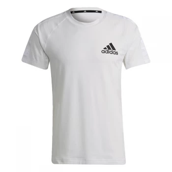 Image of adidas AEROREADY Designed to Move Sport Motion Logo T-Shi - White / Black