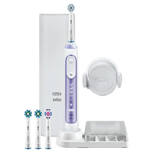 Image of Oral B Genius 9000 Sensi Ultrathin Rechargeable Purple Orchid Electric Toothbrush