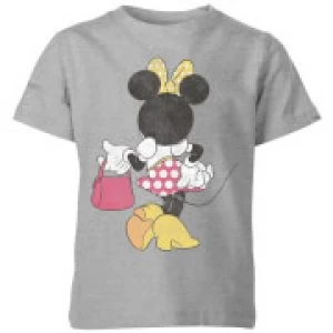 Image of Disney Minnie Mouse Back Pose Kids T-Shirt - Grey - 3-4 Years