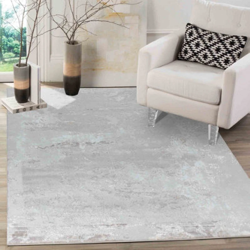 Image of Modern Abstract Sprayed Grunge Texture Area Rugs Stone 120X170 Cm
