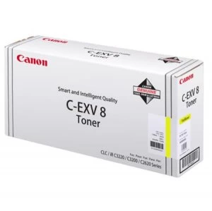 Image of Canon CEXV8 Yellow Laser Toner Ink Cartridge