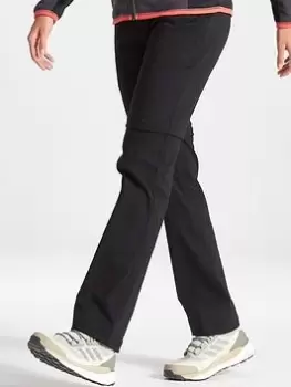 Image of Craghoppers Kiwi Pro II Convertible Walking Trousers - Black, Size 16, Women