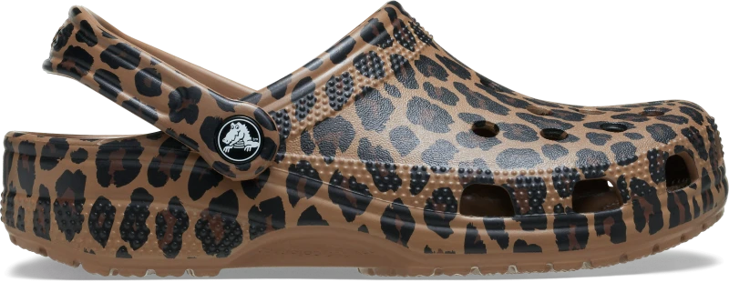 Image of Crocs Unisex Classic Animal Clogs Sepia / Leopard W8/M7