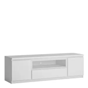 Image of Fribo 2 Door 1 Drawer 166cm Wide TV Cabinet In White